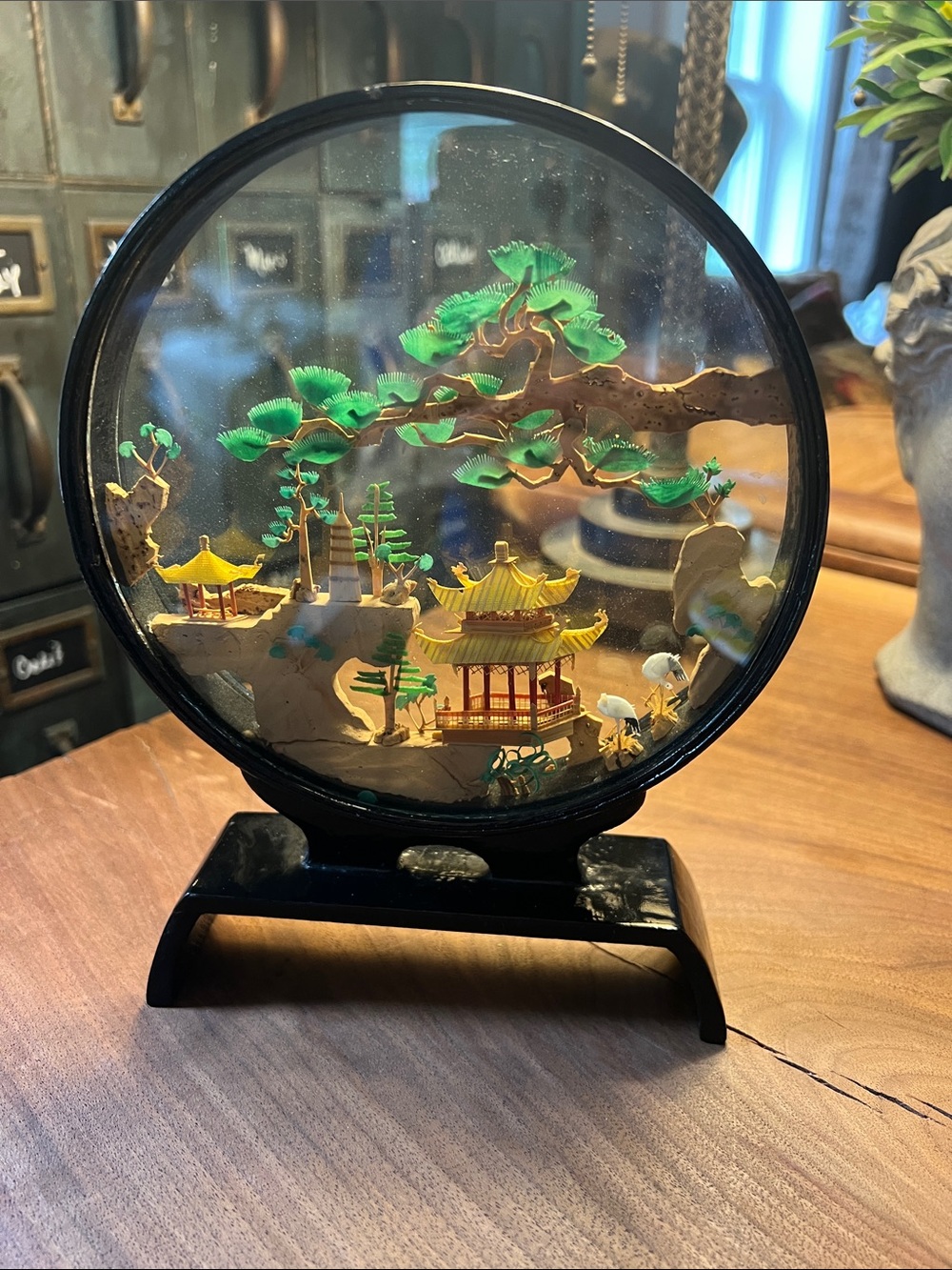 Vintage Chinese Hand-carved Cork Diorama